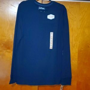 Mens XL black thermal long sleeve shirt NWT